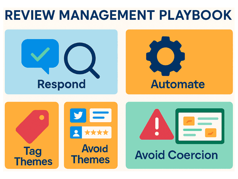 Checklist de gestion des avis : répondre, automatiser, analyser, ne pas acheter